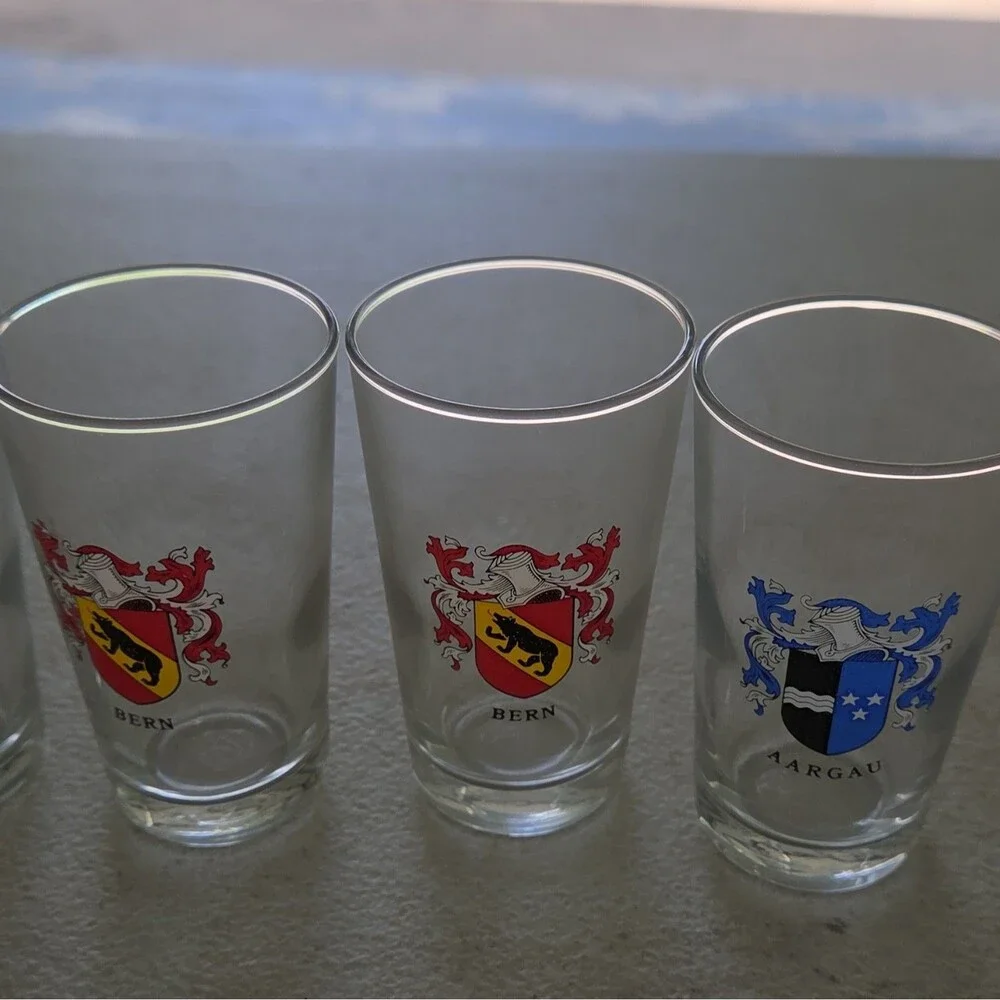 6 Switzerland Location Shot Glasses